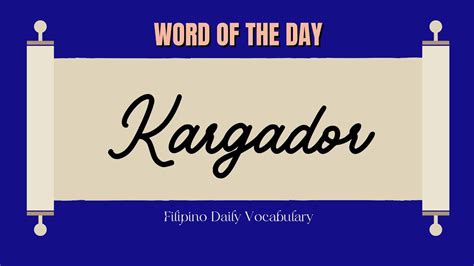 Kargador in English + Pronunciation .